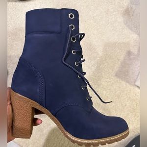 Blue Timberland Heeled Boots